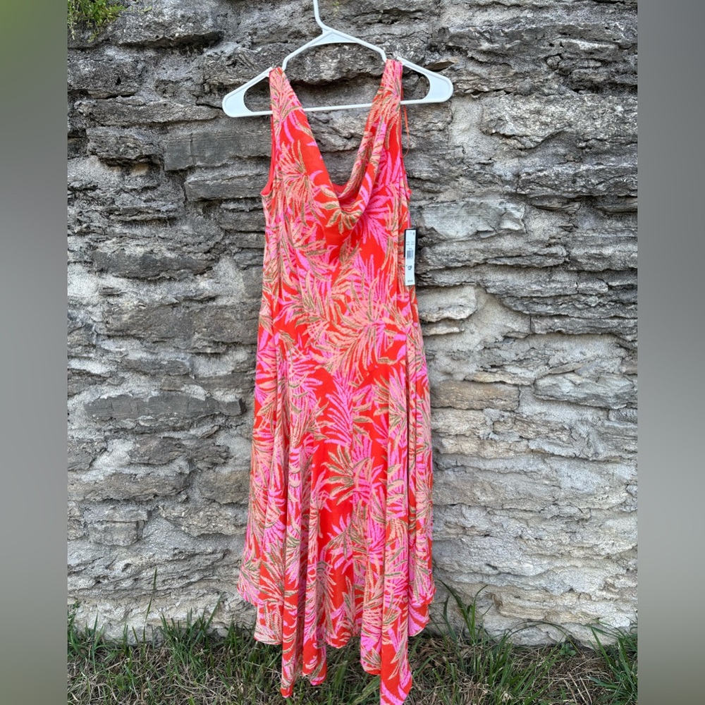 Signature by Robbie Bee Pink and Orange Sundress